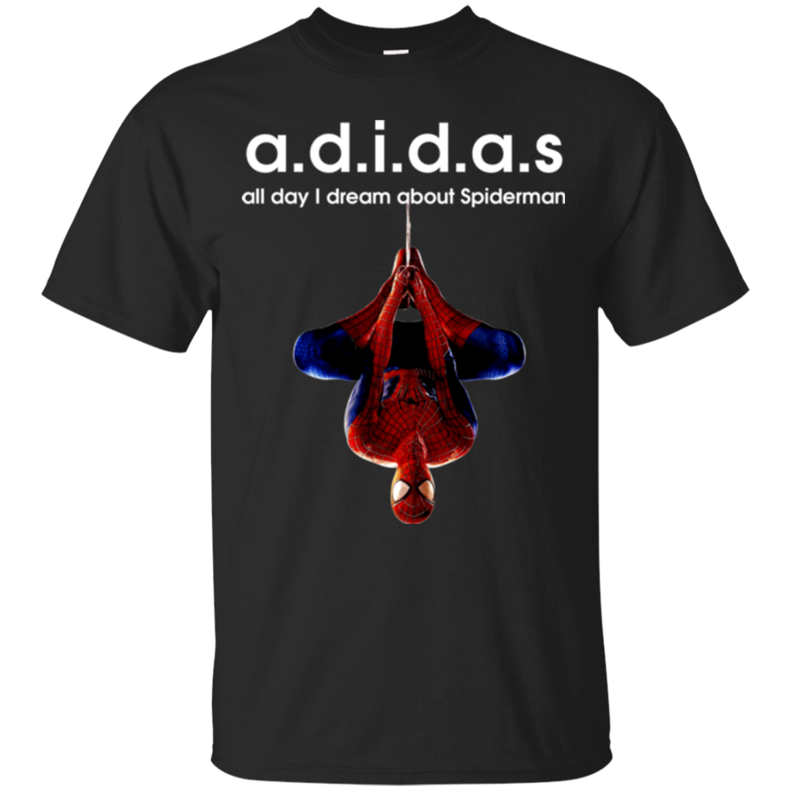 Spiderman Adidas T shirts All Day I Dream About Spiderman - Teesmiley