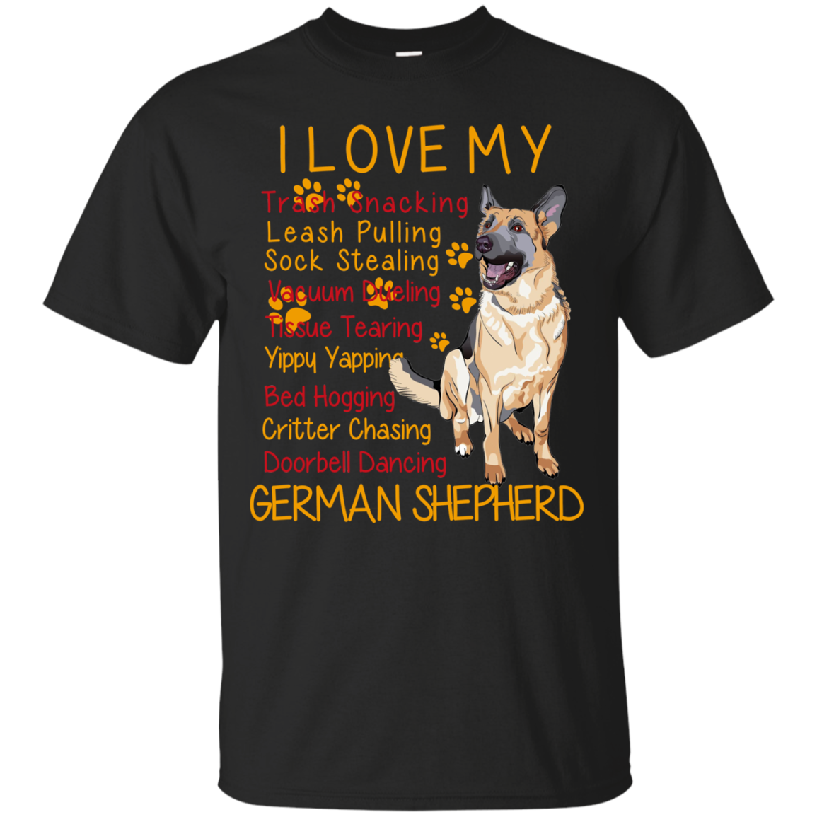 German Shepherd Shirts I Love My German Shepherd - Teesmiley