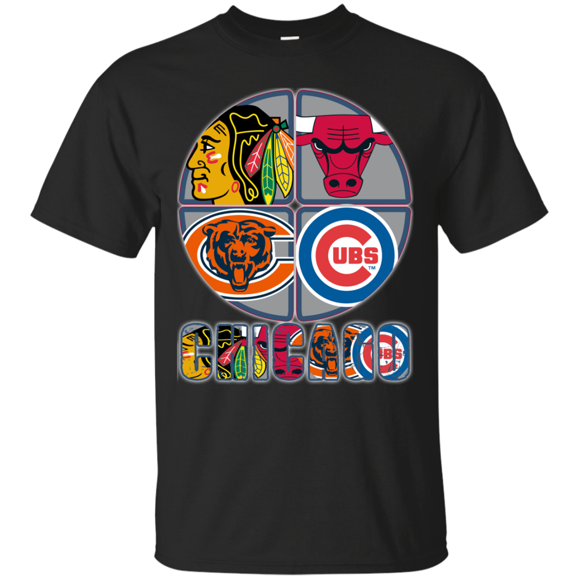 Chicago Bears Chicago Cubs Chicago Blackhawks Chicago Bulls mascot shirt,  hoodie, sweater, long sleeve and tank top