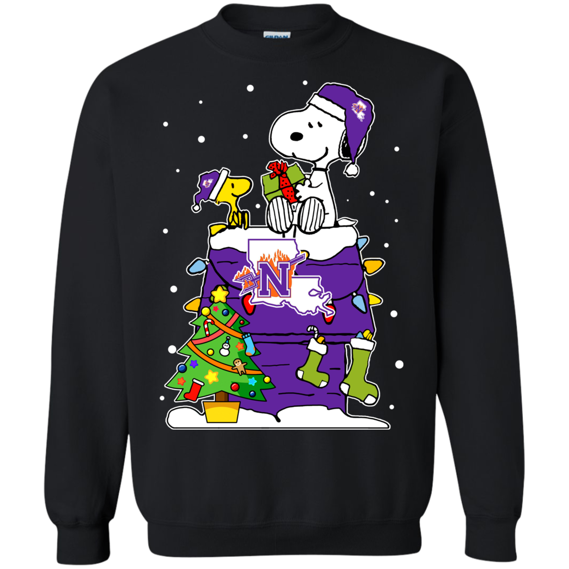 Northwestern State Demons Ugly Christmas Sweaters Snoopy Hoodies ...