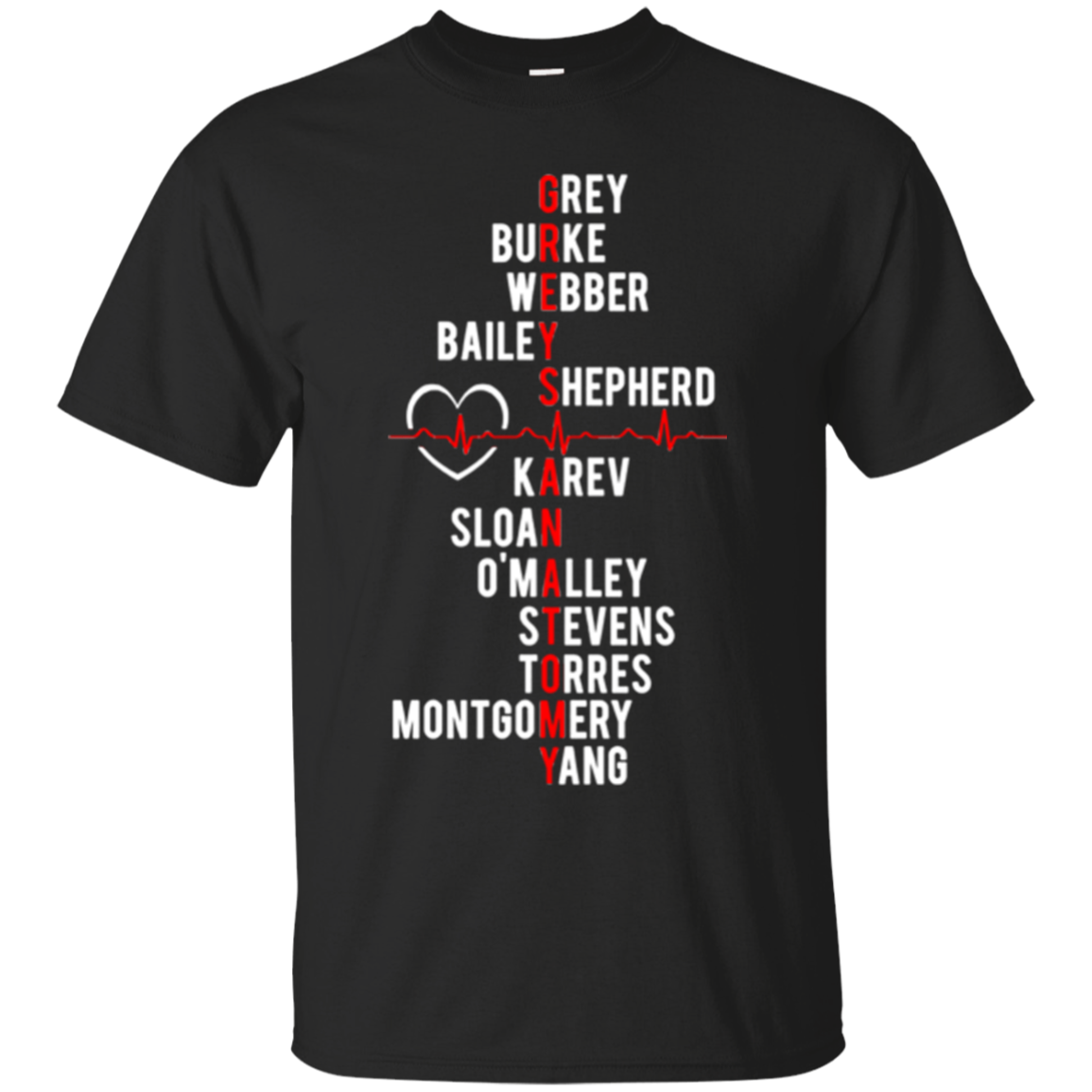 Grey's Anatomy Shirts Grey Burke Webber Bailey Shepherd - Teesmiley