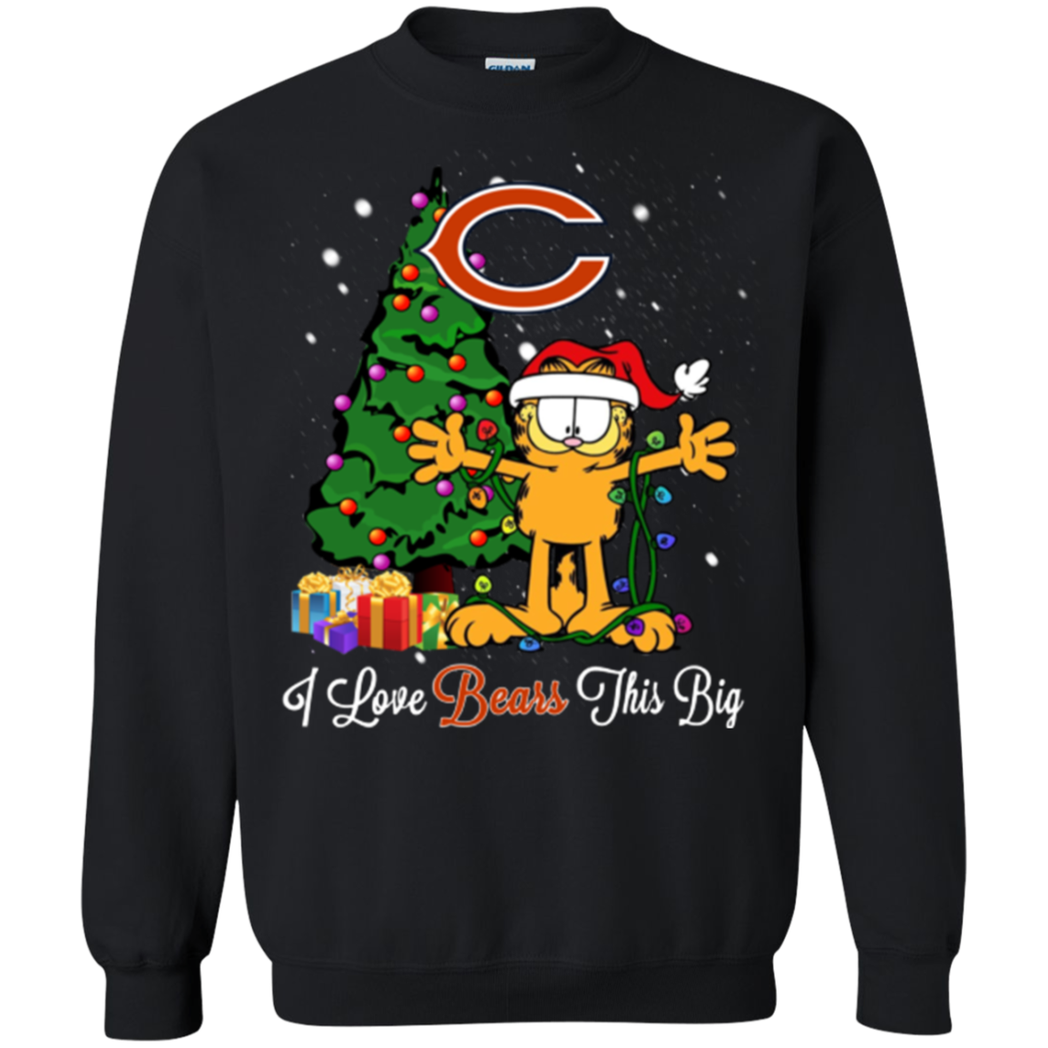 Chicago Bears Garfield Ugly Christmas Sweaters - Amyna