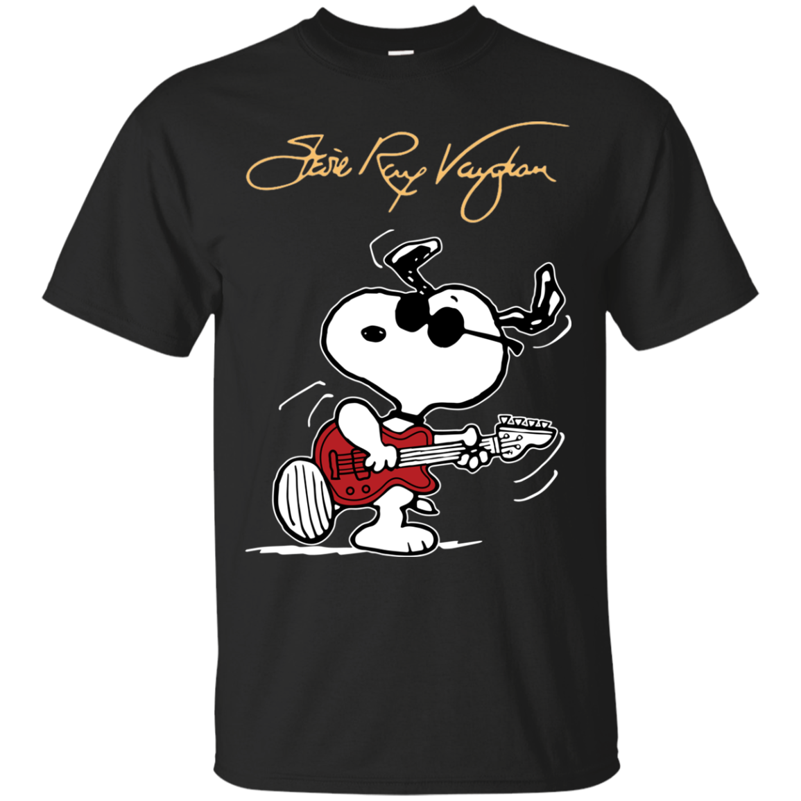 Stevie Ray Vaughan Snoopy Shirts Playing The Guitar - Teesmiley