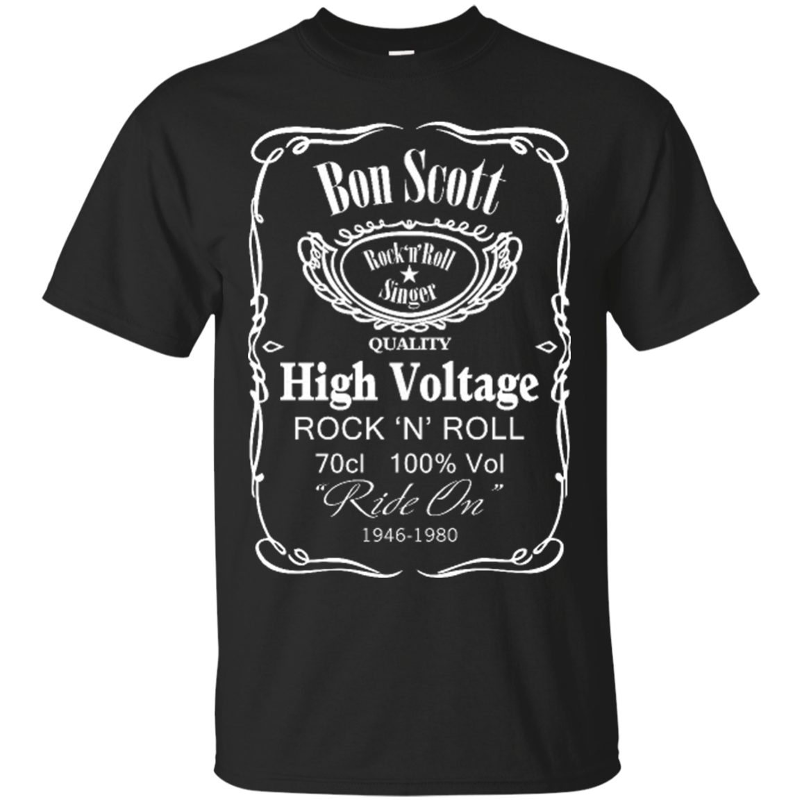 Bon Scott Shirts High Voltage Rock N Roll Teesmiley 7433