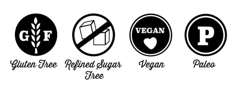 Gluten free. Paleo. Vegan. Refined Sugar Free