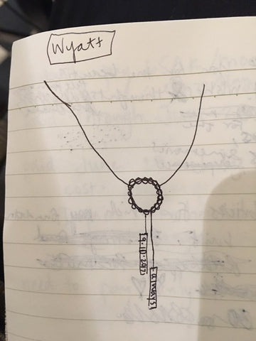 sketch of lariat necklace idea