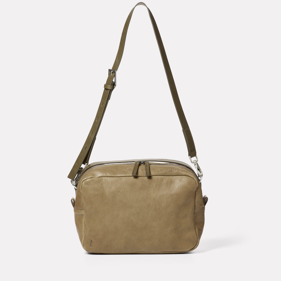 large tan leather crossbody bag