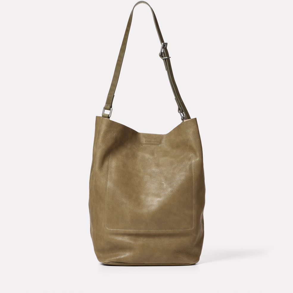 leather bucket tote