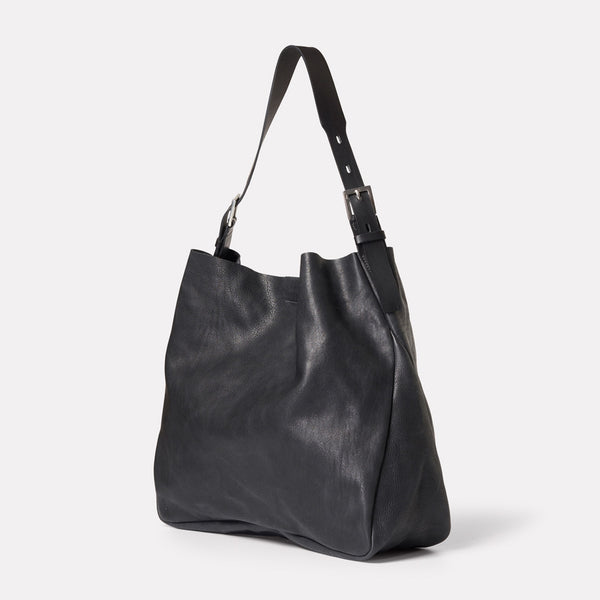 Cleve Large Calvert Leather Shoulder Bag in Black – Ally Capellino