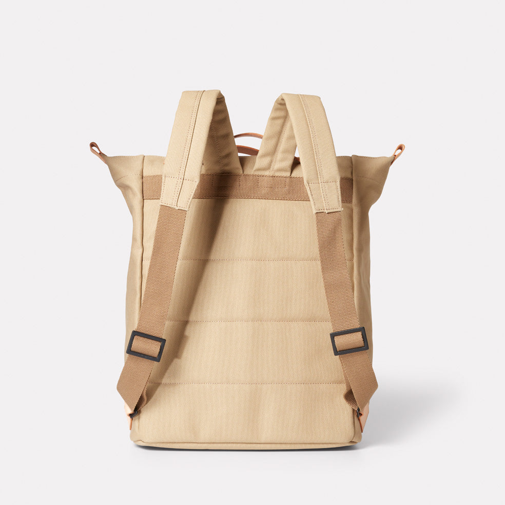 Hoy Travel/Cycle Waxed Cotton Rucksack in Beige – Ally Capellino