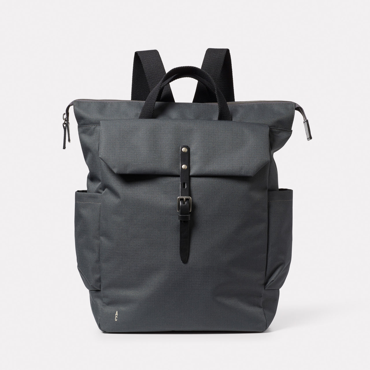 Fin Recycled Ripstop Nylon Backpack in Dark Grey | Ally Capellino