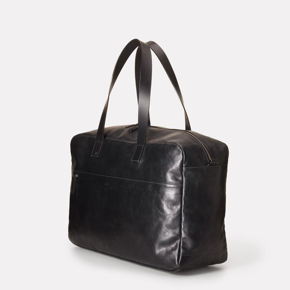 Mateo Calvert Leather Holdall in Black | Travel Bags | Ally Capellino