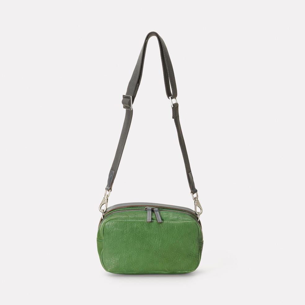 Ginger Calvert Leather Crossbody Bag With Webbing Strap in Avocado ...