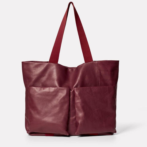 Toto Camlet Leather Tote Bag in Oxblood – Ally Capellino