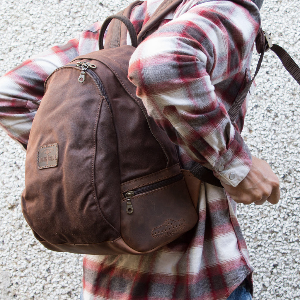 Waterproof Retro Motorcycle Backpack - Longride Lonewolf. - LONGRIDE