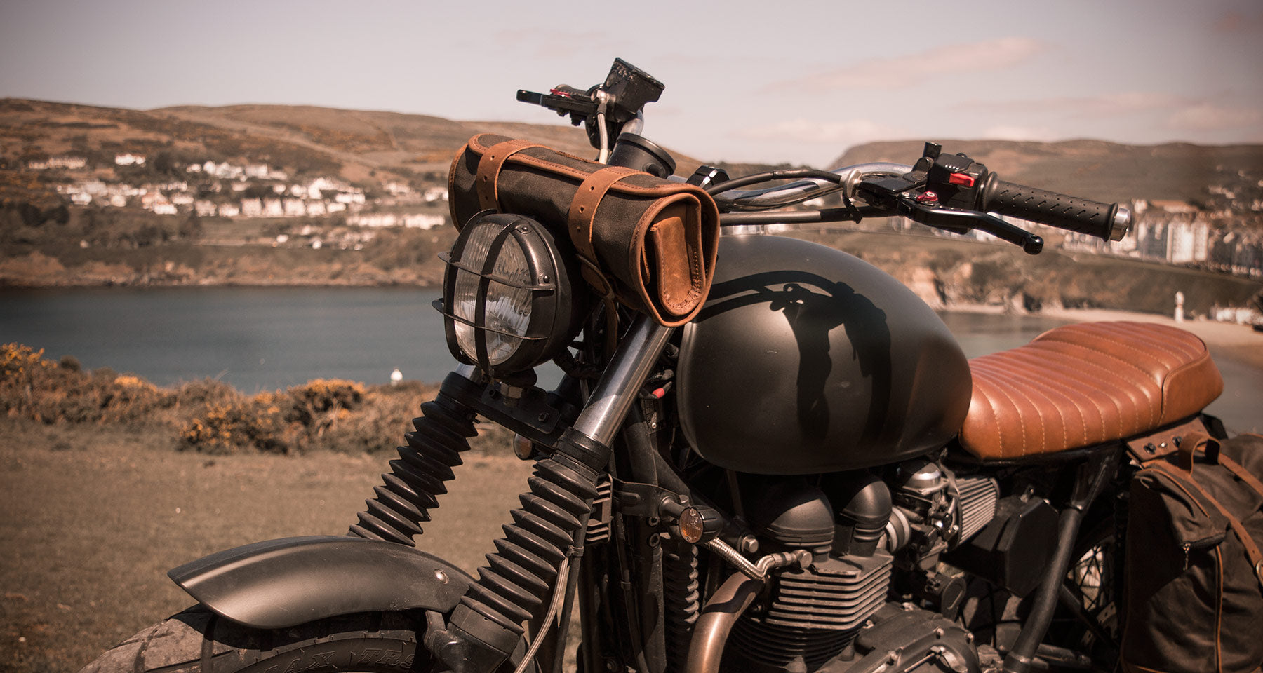 Motorcycle tool bag Electric Vintage Brown