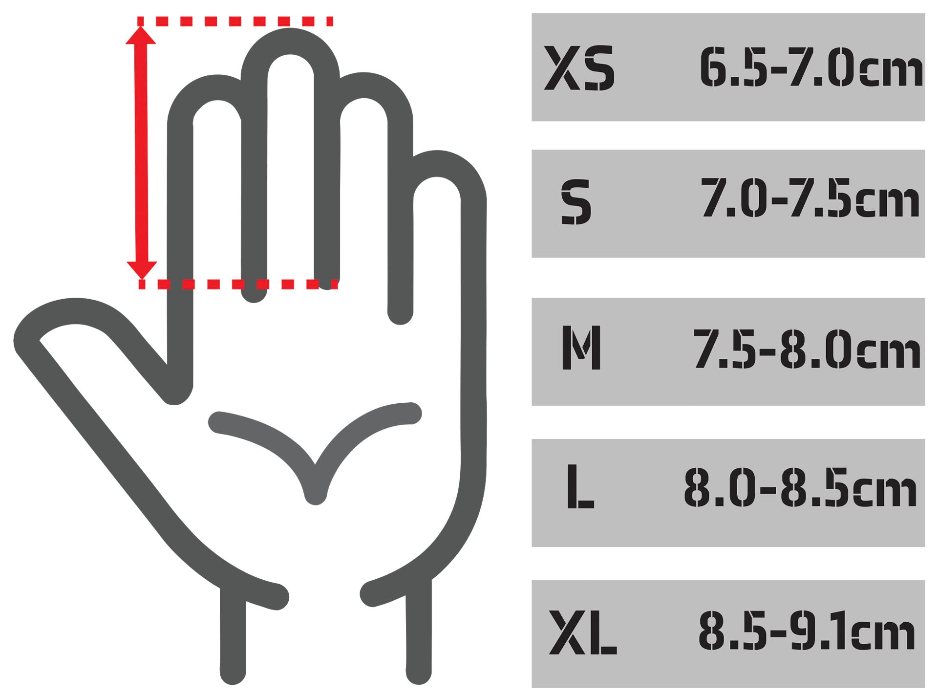 Mens Gloves Size Chart