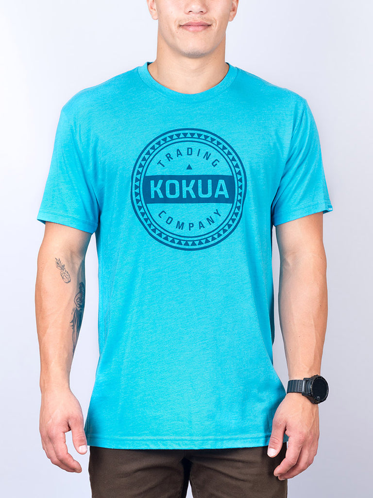 Men's Kokua Circle Blue on Vintage Turquoise | Kokua Trading Co.