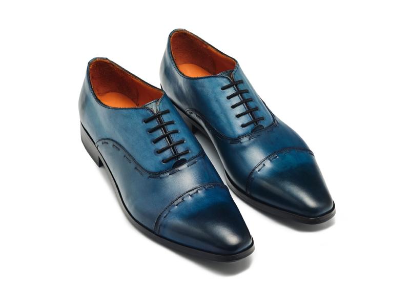 pantofi oxford albastri