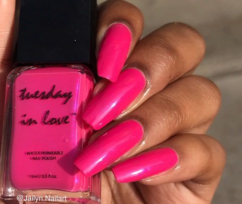 pink nail polish dark skin tone