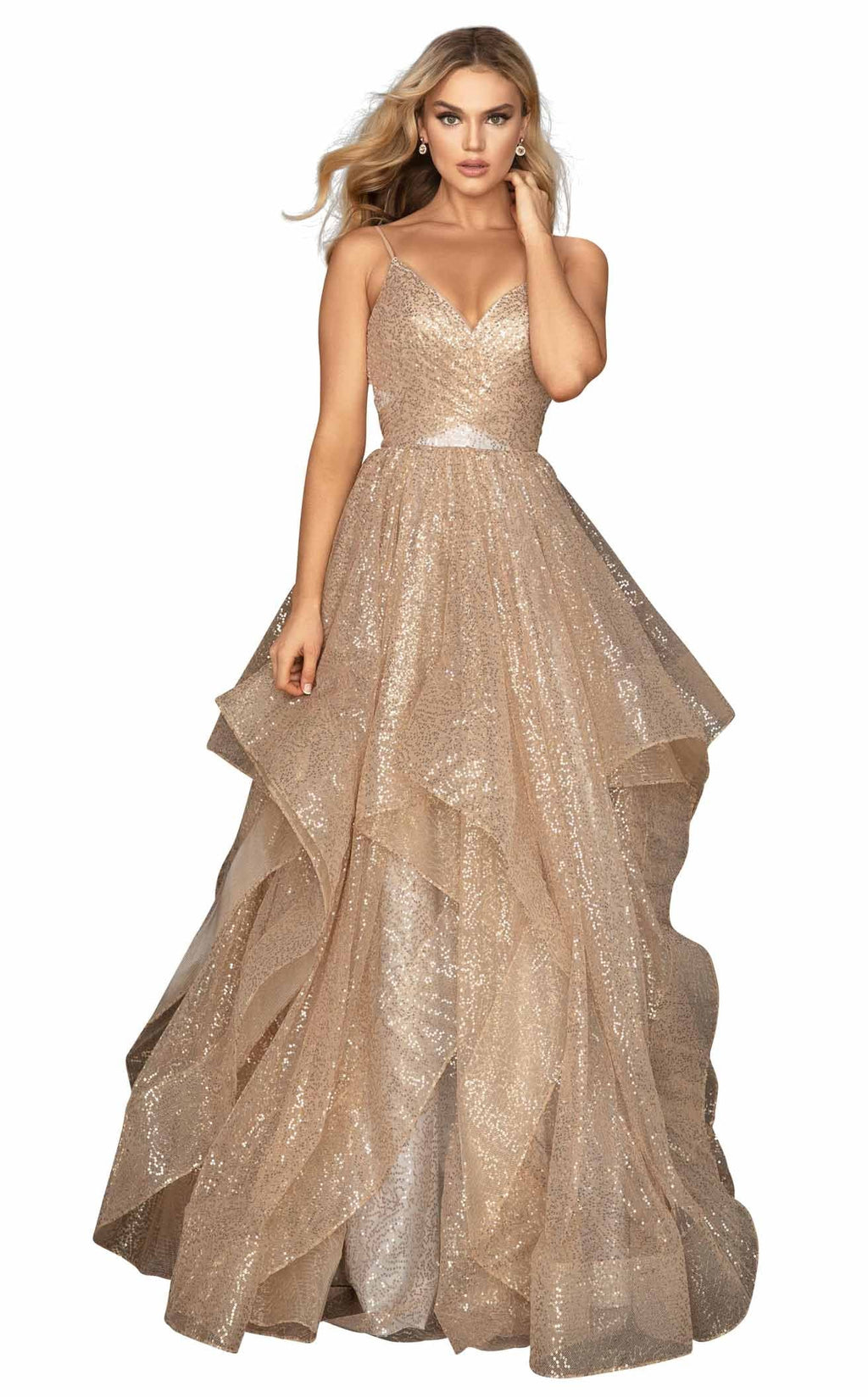 gold and silver gown