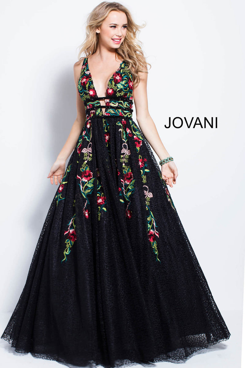 jovani a line satin dress 48891