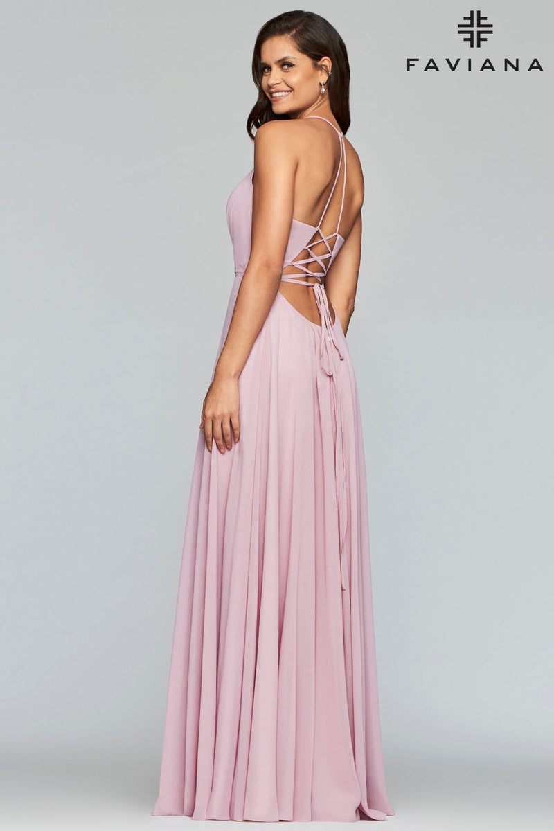 Faviana Corset Back Prom Dress-PromGirl