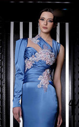 MNM Couture K3986 Dress Royal-Blue