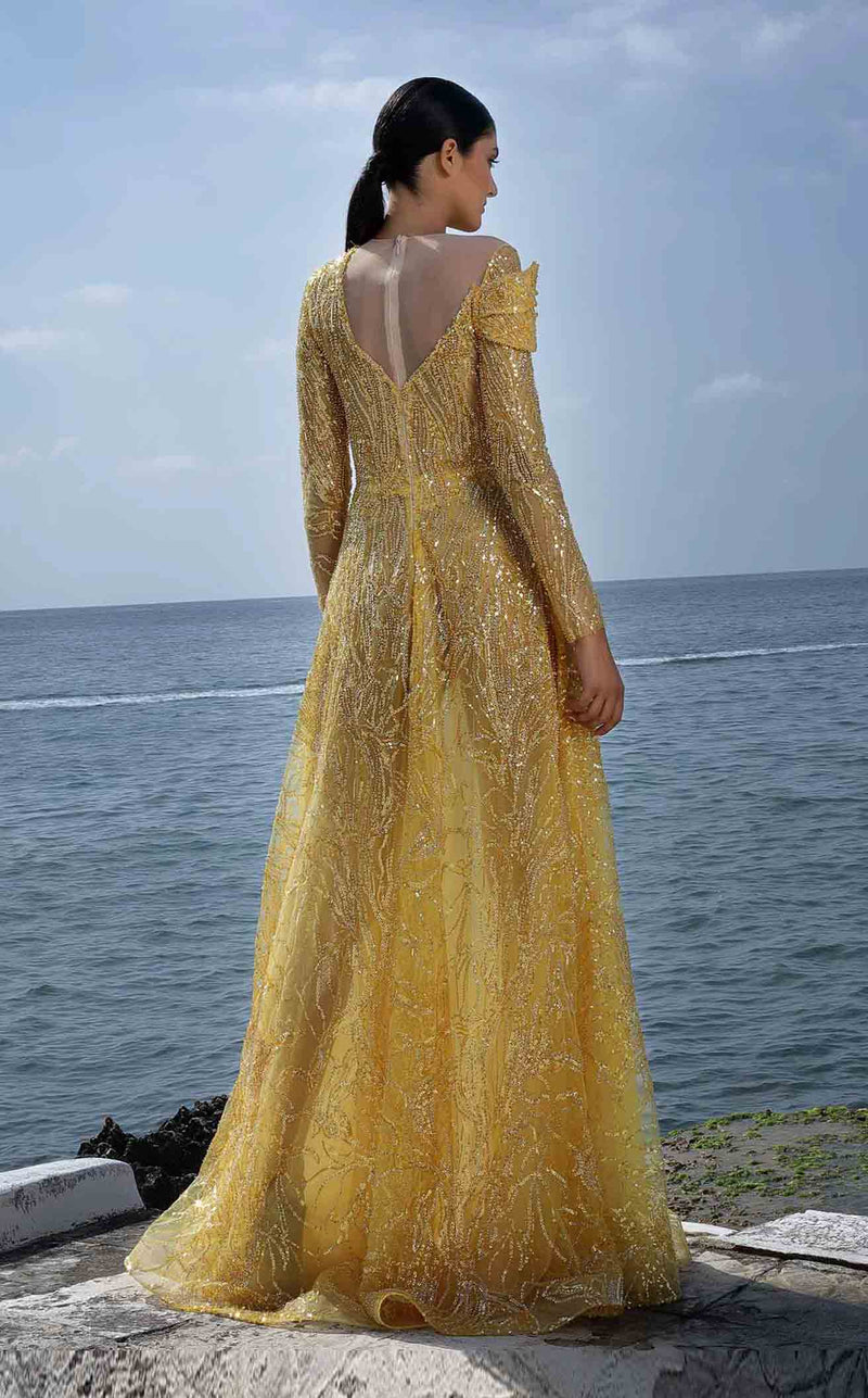 MNM Couture K4004 Dress Mustard