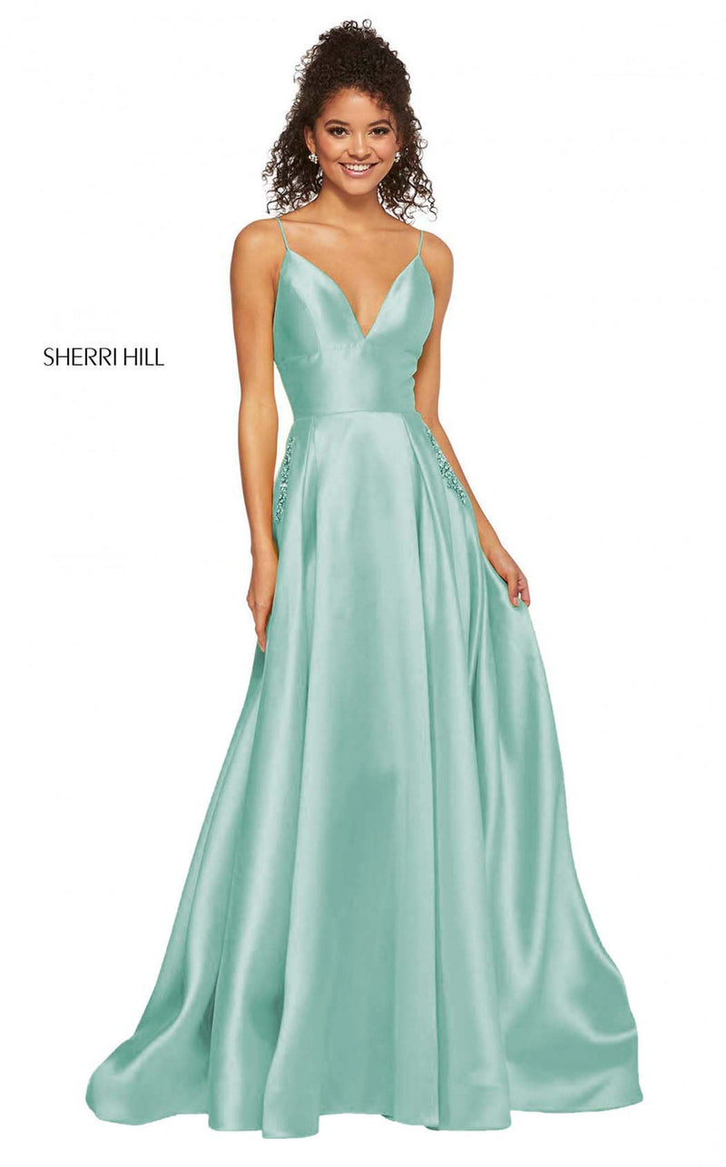 sherri hill emerald dress