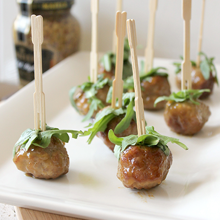 maille peach turkey meatballs