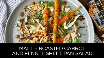 Maille, recipe, Roasted Carrot and Fennel Sheet Pan-salad