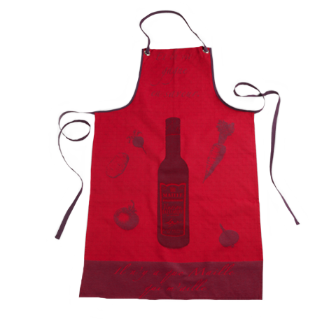 red chef apron