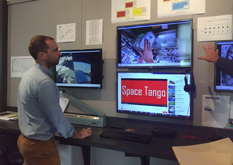 Twyman Clements explaining how Space Tango works with Astronauts on the International Space Station