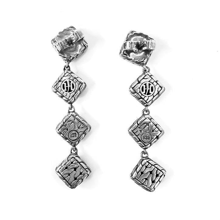 John Hardy Palu Sterling Silver Multi-Square Drop Earrings