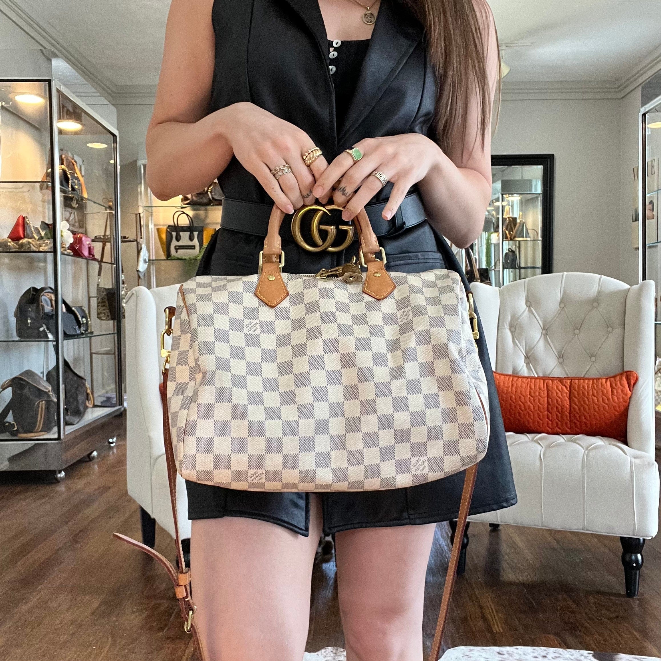 Louis Vuitton Speedy 30 Damier Azur - IconPrincess