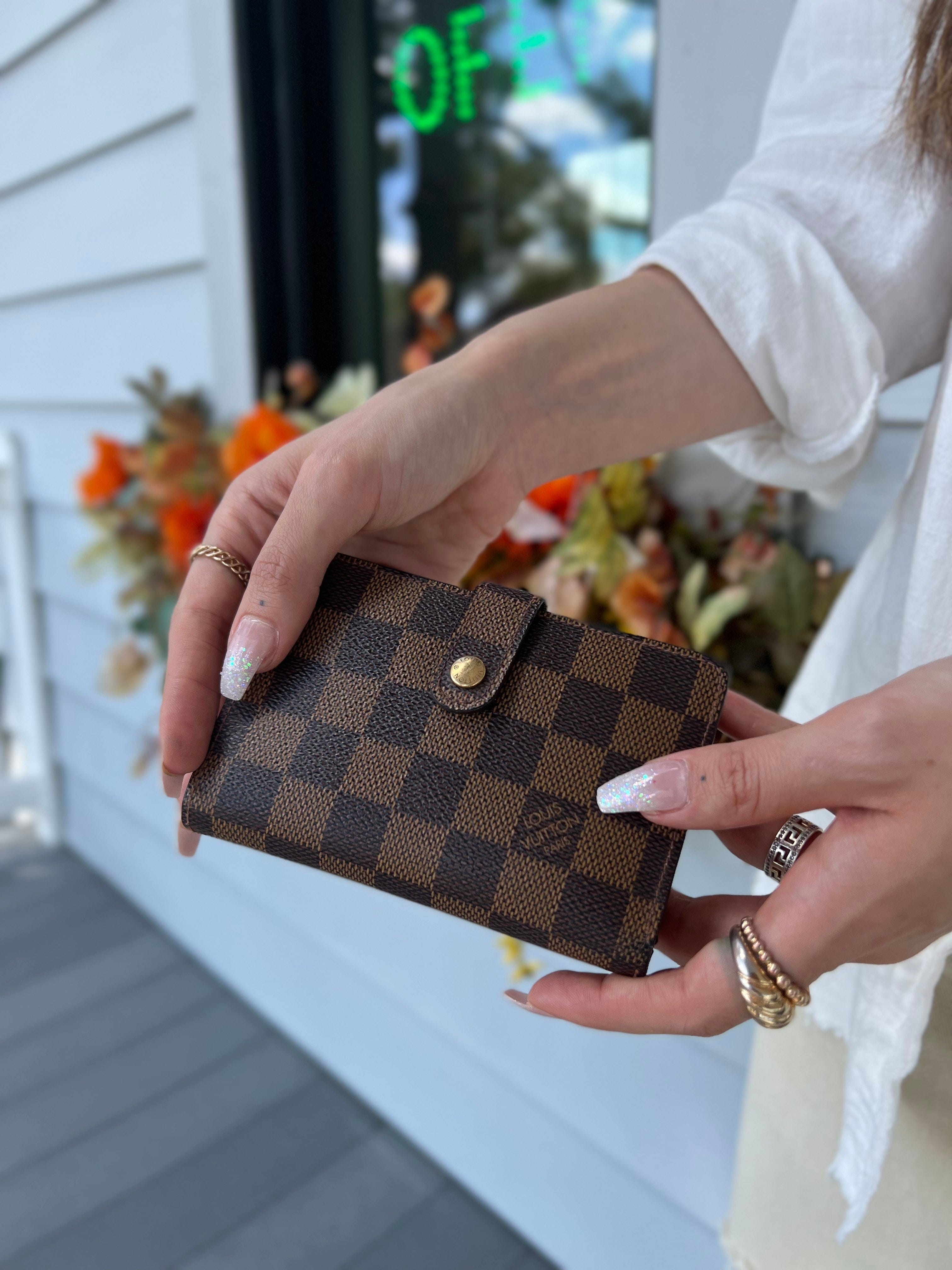 Louis Vuitton Damier Ebene Porte-Monnaie Viennois French Wallet