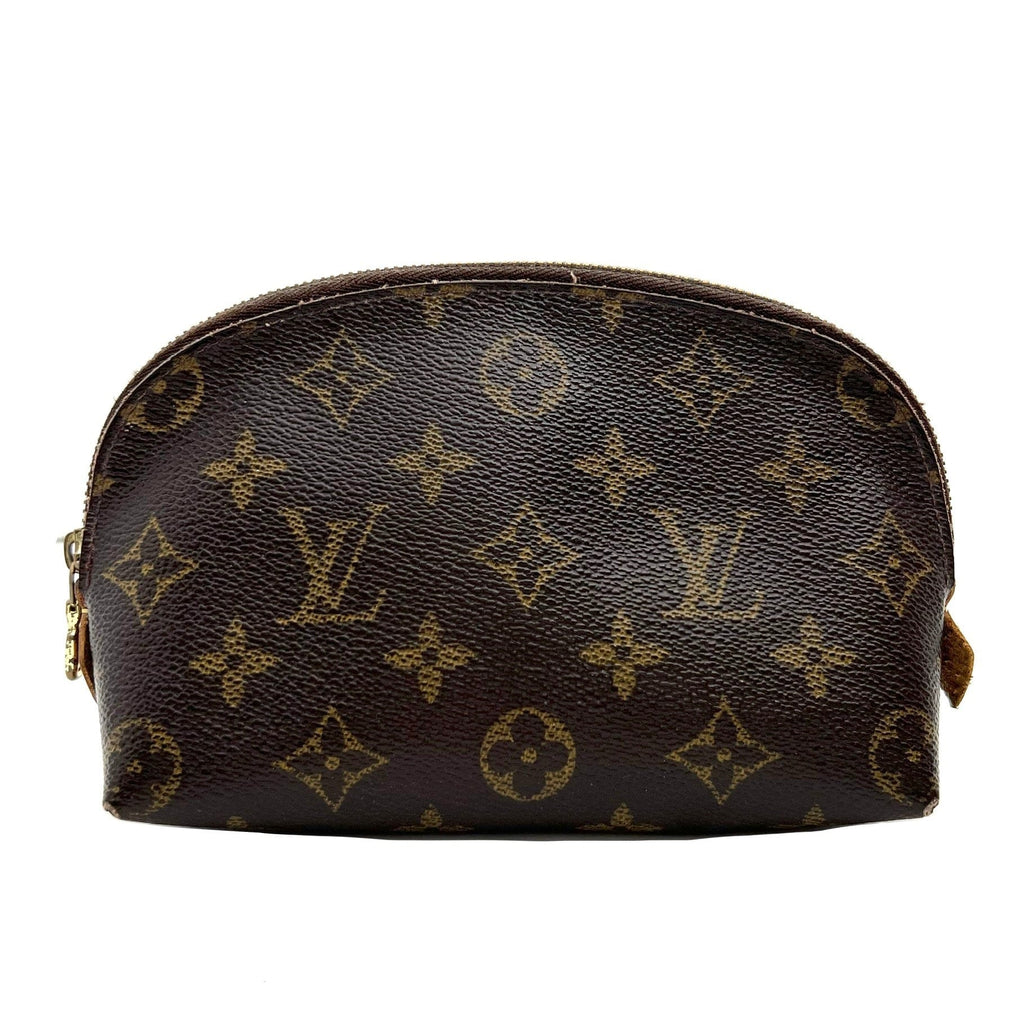 Louis Vuitton Cosmetic Pouch Brown Damier Ebene Canvas Clutch [Guarant