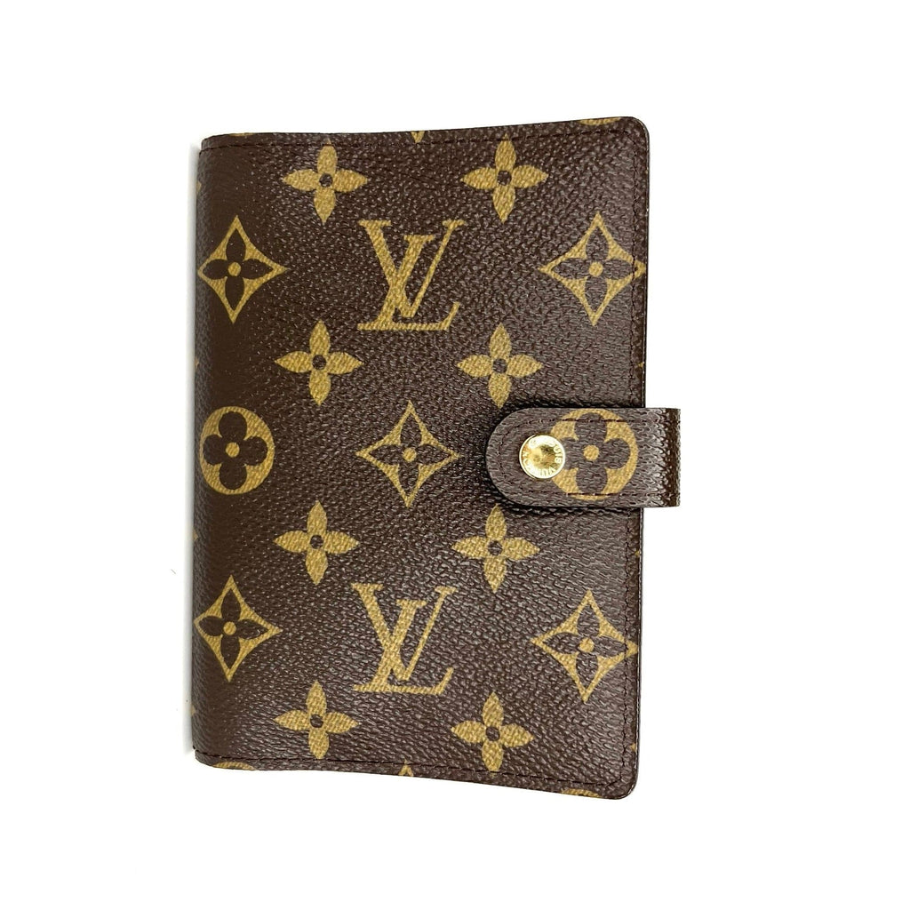 Louis Vuitton Monogram Checkbook Clutch Cardholder Brown Cloth ref