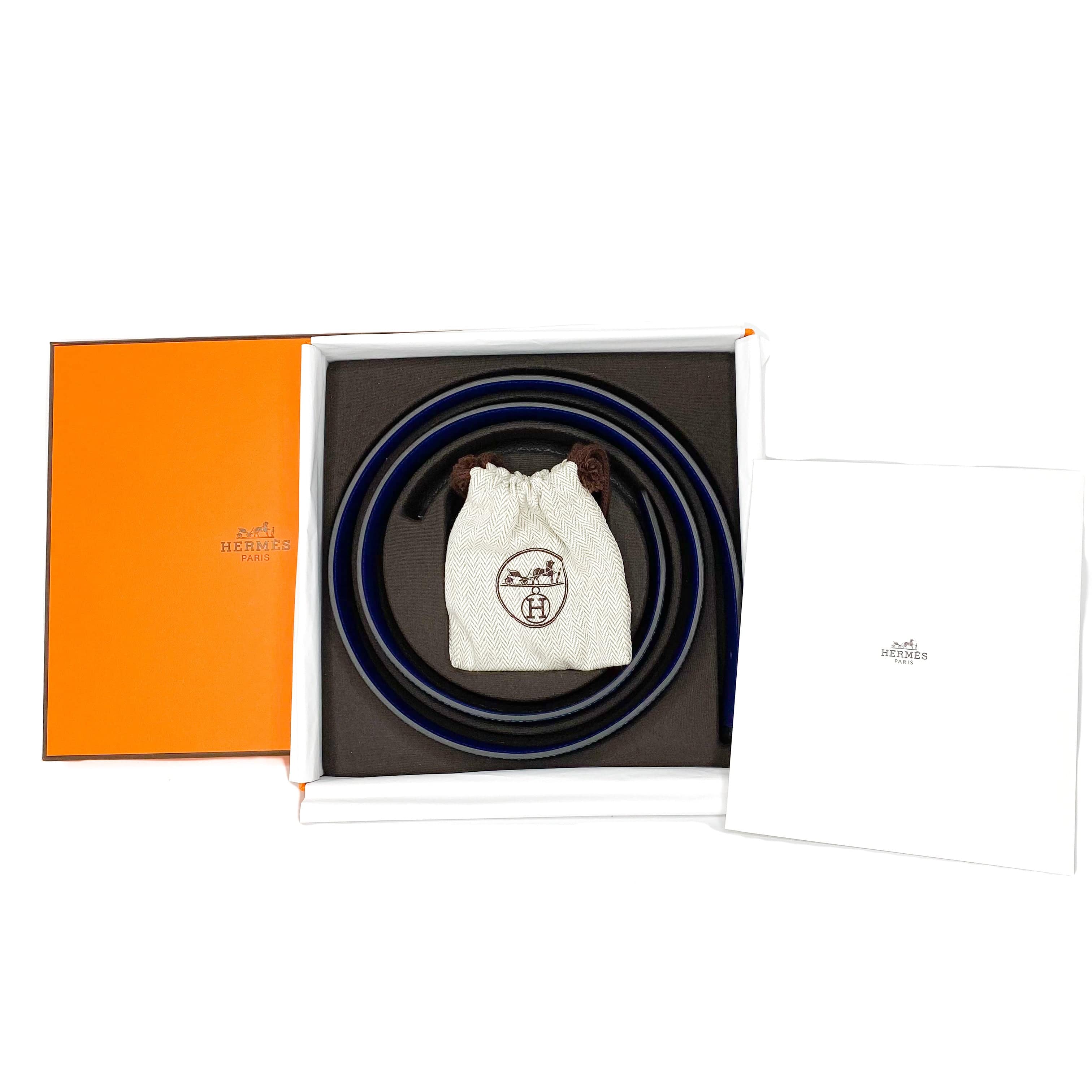 Hermes Reversible Blue H 32mm Belt Kit 90 – SoHo Luxury Exchange
