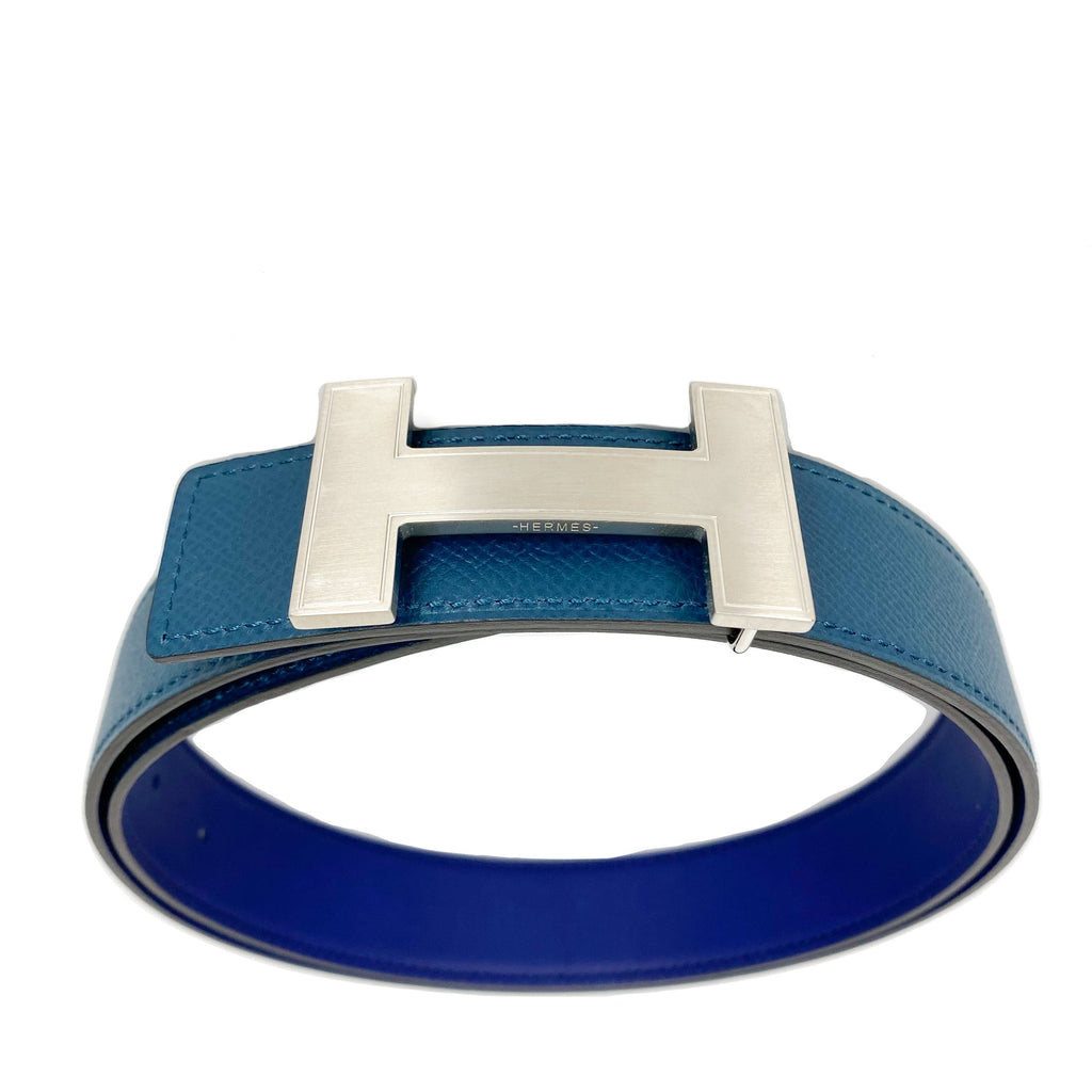 Hermes Reversible Blue H 32mm Belt Kit 90 – SoHo Luxury Exchange