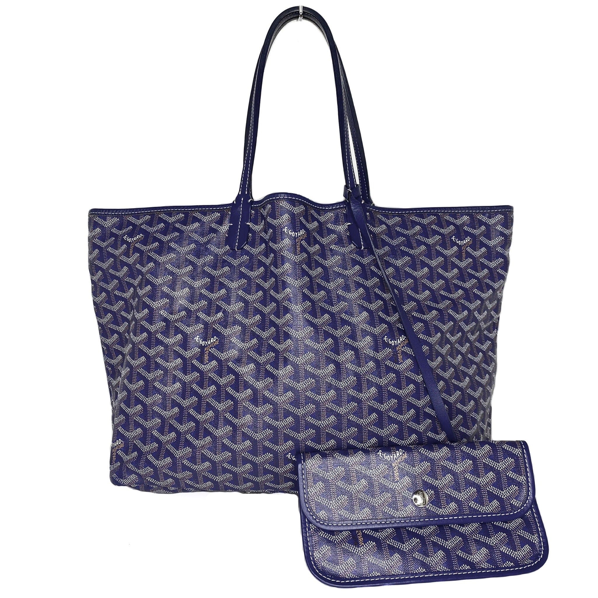 Goyard Navy Goyardine Saint Louis GM w/ Pouch – SoHo Luxury Exchange