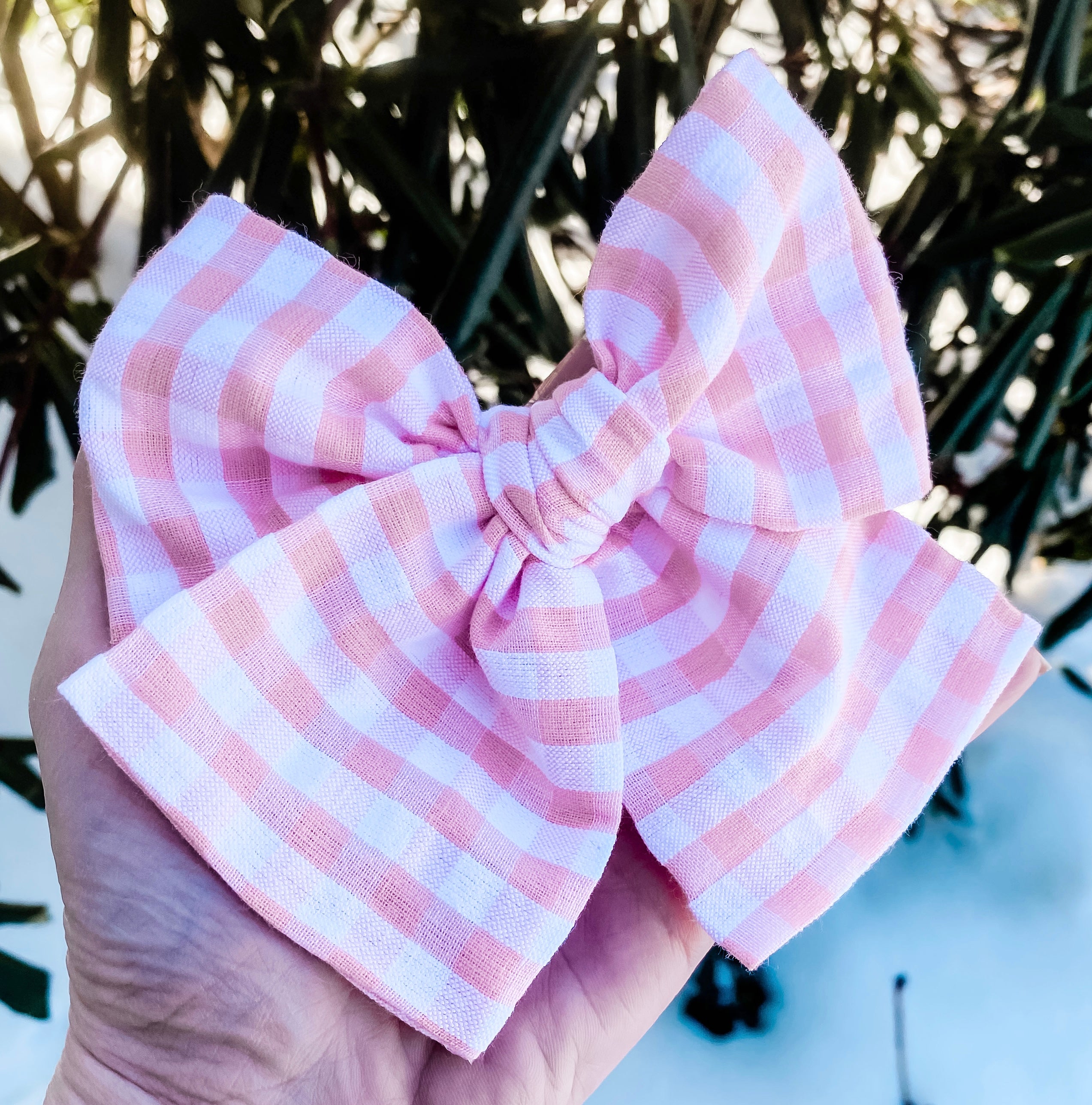 Pretty in Pink Glitter Bow Headband