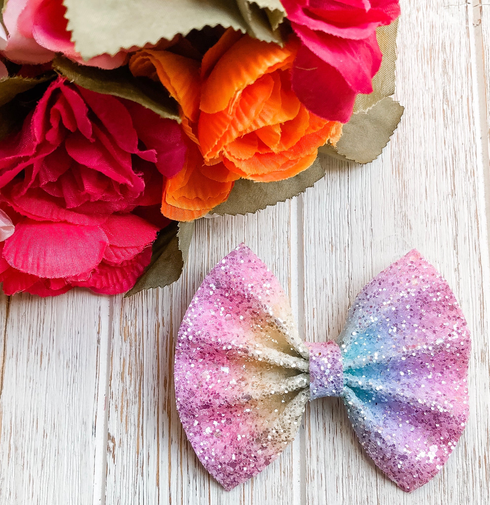 glitter bows