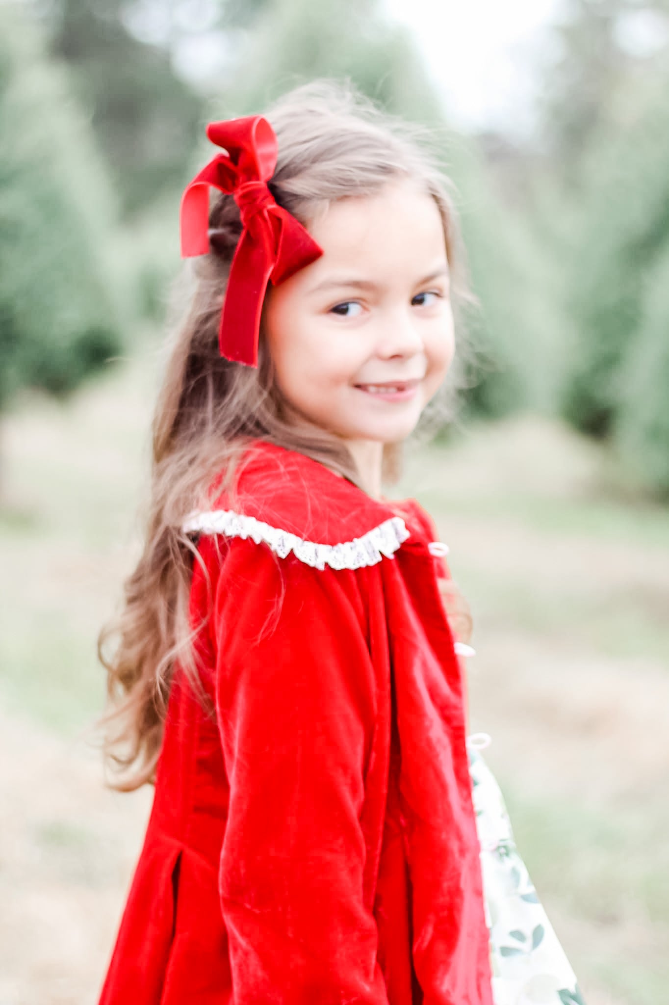 Christmas Ginger Velvet Ribbon Bow Headband | Hair Clip – Sweet