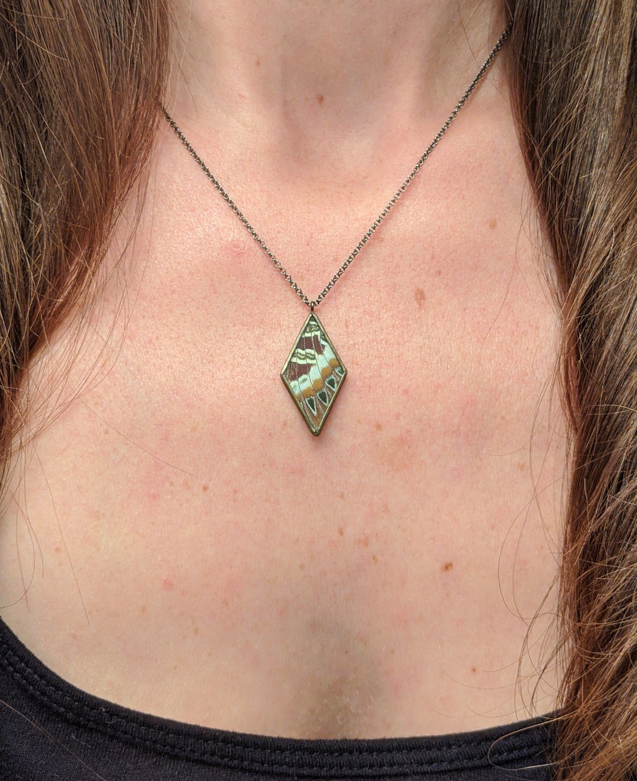 Diamond Butterfly Wing Necklace