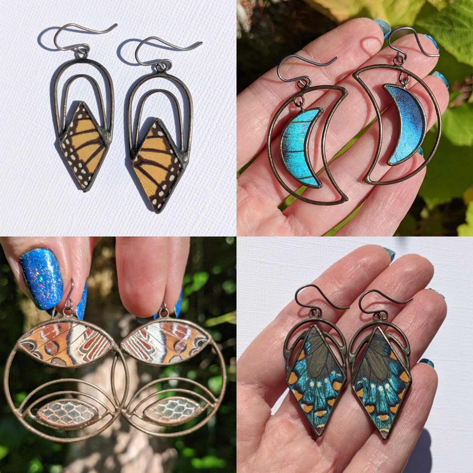 Rainbow Portal Monarch Butterfly Earrings
