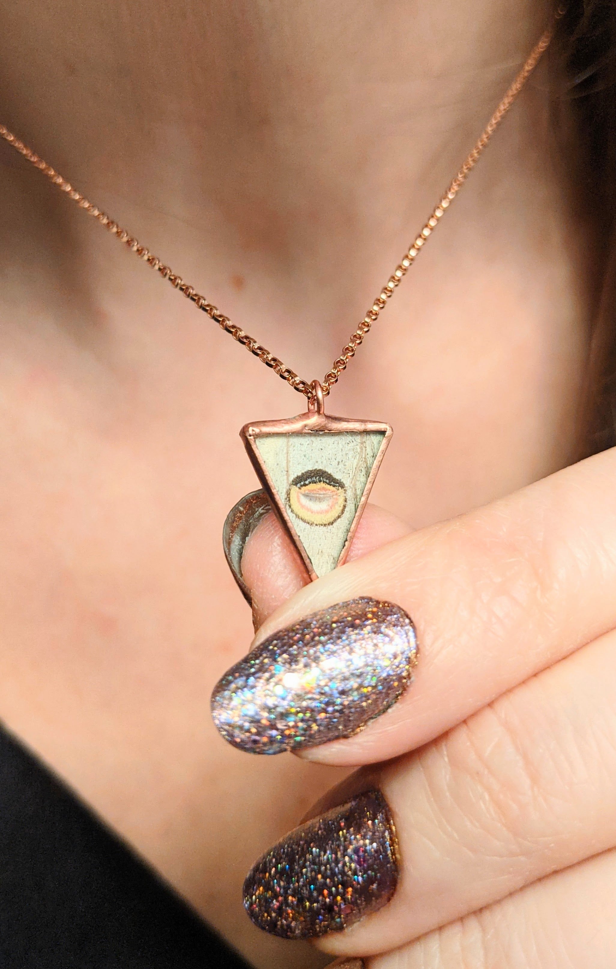 Luna Moth Rose Gold Necklace