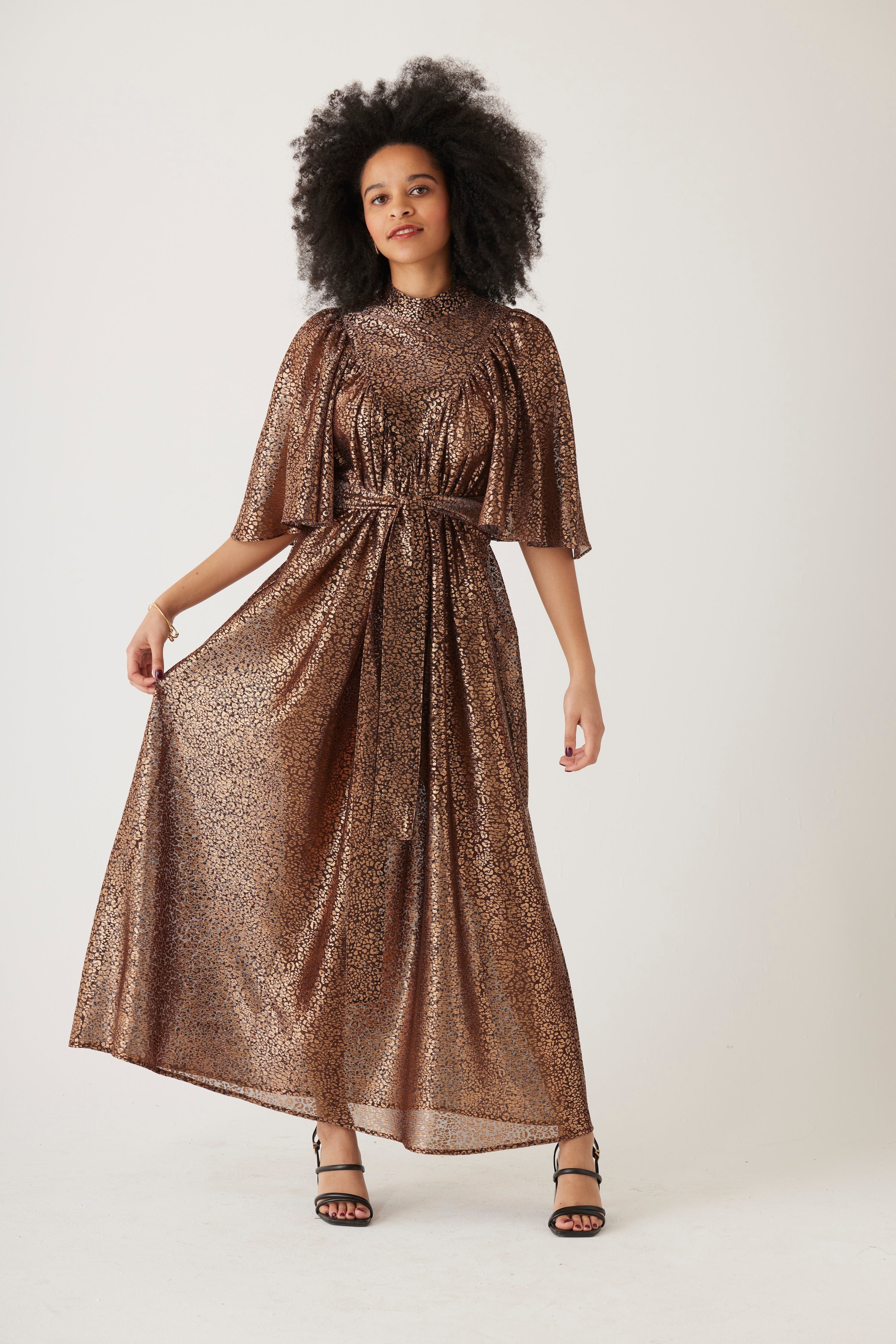 Maya Dress in Metallic