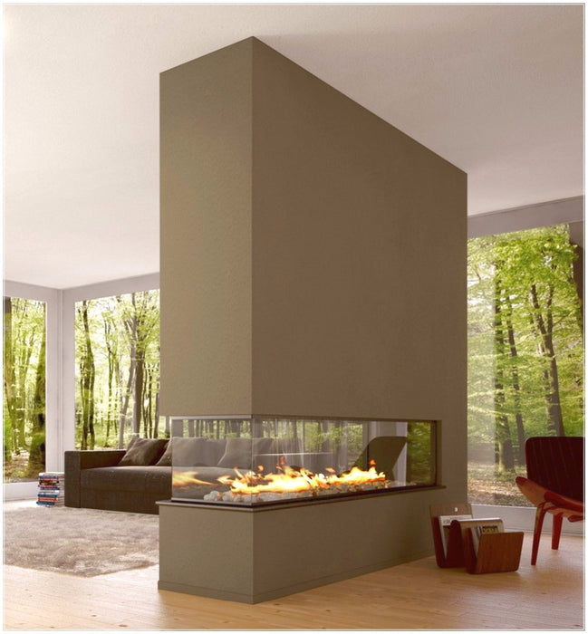 On Sale 62 Inch Stainless Steel Black Ethanol Fireplace Burners